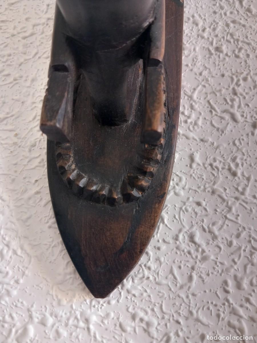 Antig&uuml;edades: TALLA DE MADERA O MASCARA 28 CM - Foto 6