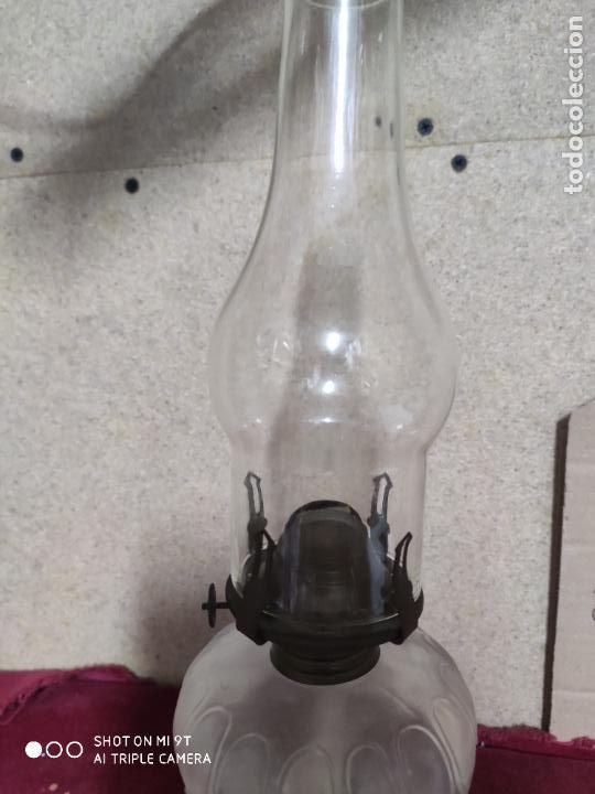 Antig&uuml;edades: QUINQUE DE CRISTAL Y METAL LATON - Foto 2