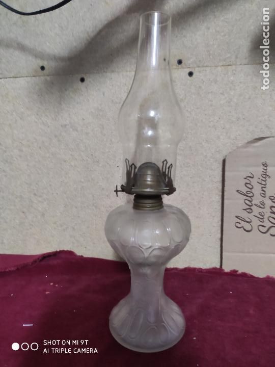 Antig&uuml;edades: QUINQUE DE CRISTAL Y METAL LATON - Foto 1