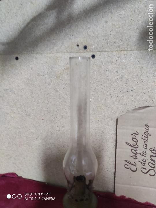 Antig&uuml;edades: QUINQUE DE CRISTAL Y METAL LATON - Foto 2