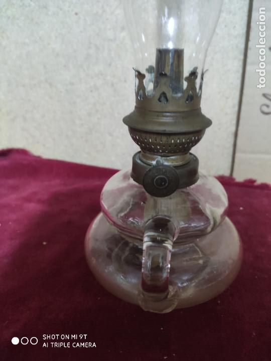 Antig&uuml;edades: QUINQUE DE CRISTAL Y METAL LATON - Foto 5
