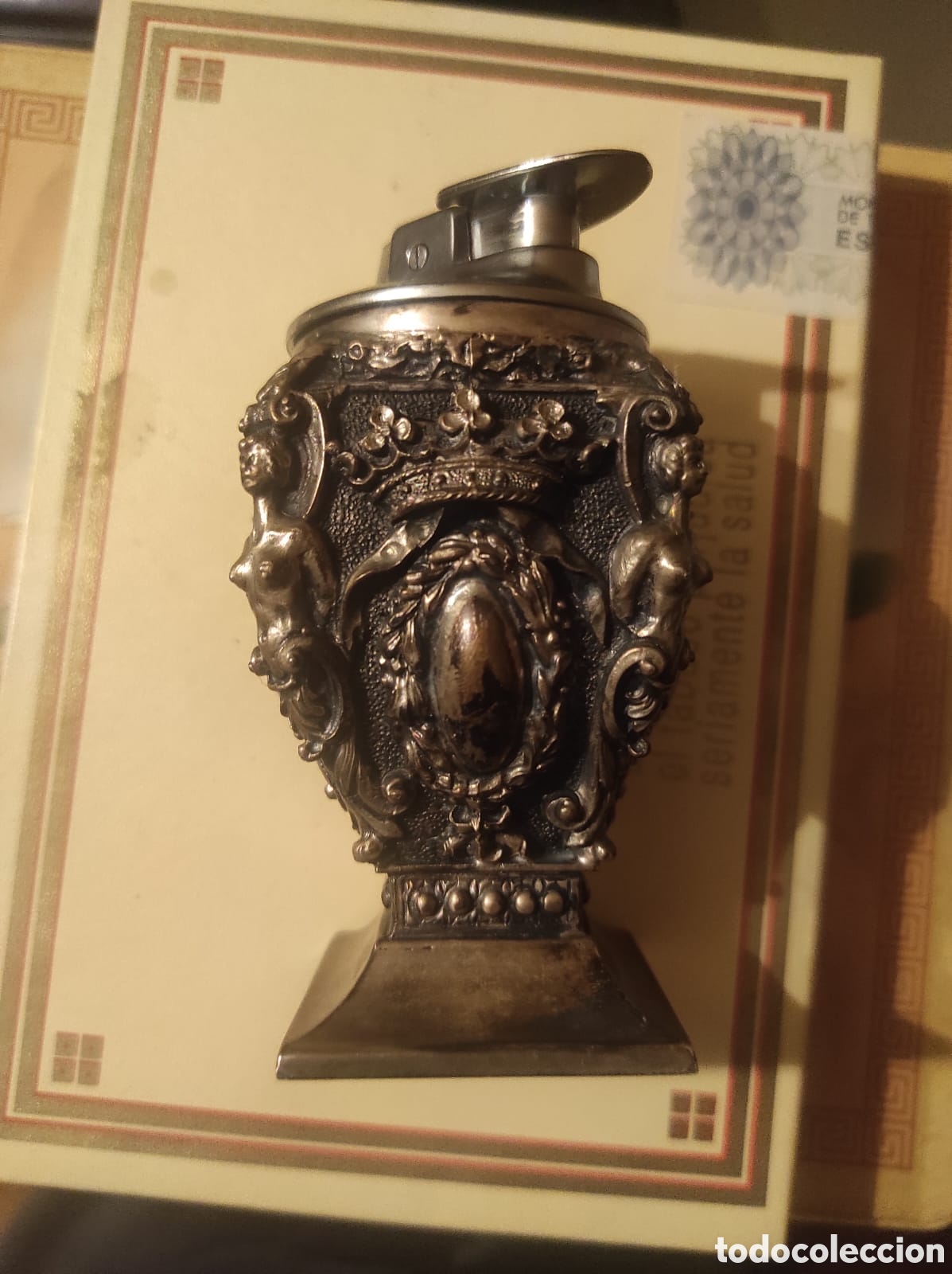 Antig&uuml;edades: MECHERO DE PLATA ENCENDEDOR DE SOBREMESA RONSON - Foto 5