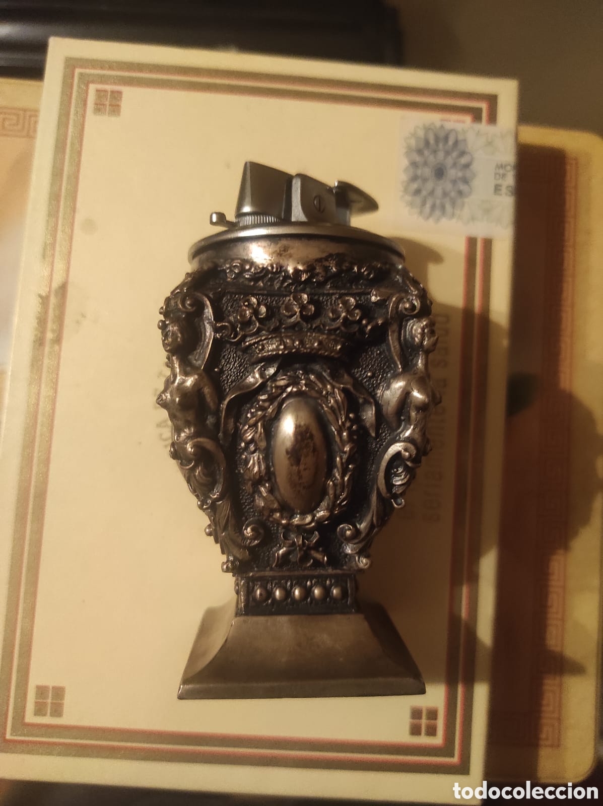 Antig&uuml;edades: MECHERO DE PLATA ENCENDEDOR DE SOBREMESA RONSON - Foto 1