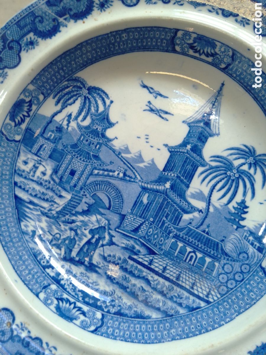 Antig&uuml;edades: Plato Loza. Leeds Pottery - Foto 2