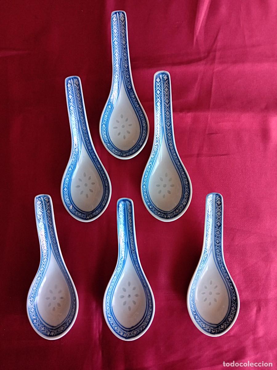 Antig&uuml;edades: Seis cucharas de porcelana china - Foto 1