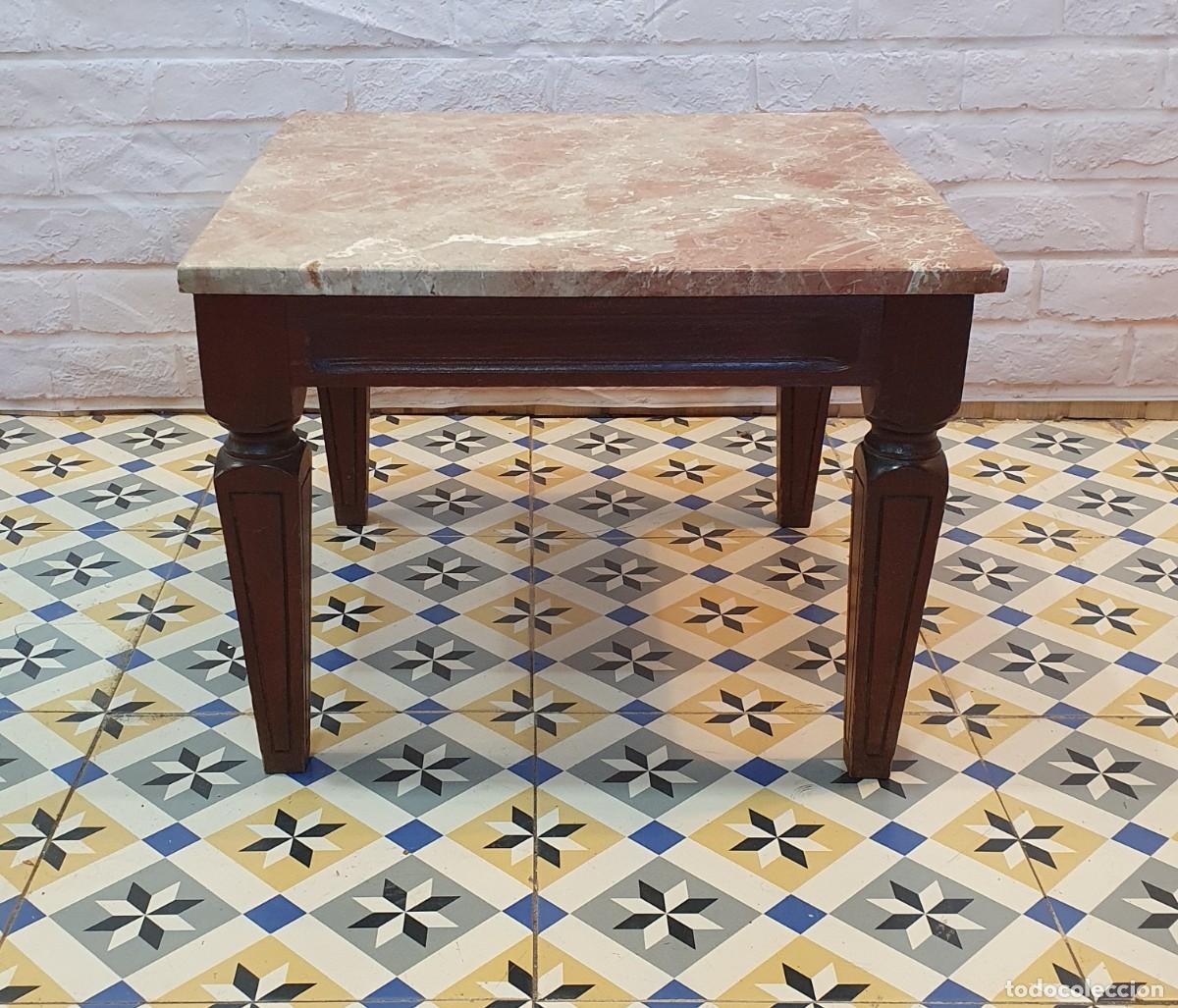 Antig&uuml;edades: Mesa auxiliar con marmol - Foto 1