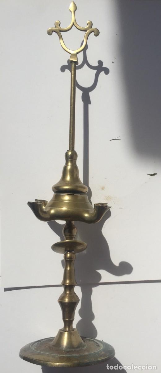 Antig&uuml;edades: L&Aacute;MPARA DE ACEITE / VEL&Oacute;N / CANDILDE 4 BRAZOS - Foto 1