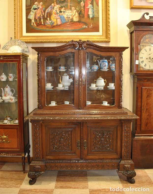 Antig&uuml;edades: VITRINA ANTIGUA TALLADA - Foto 2