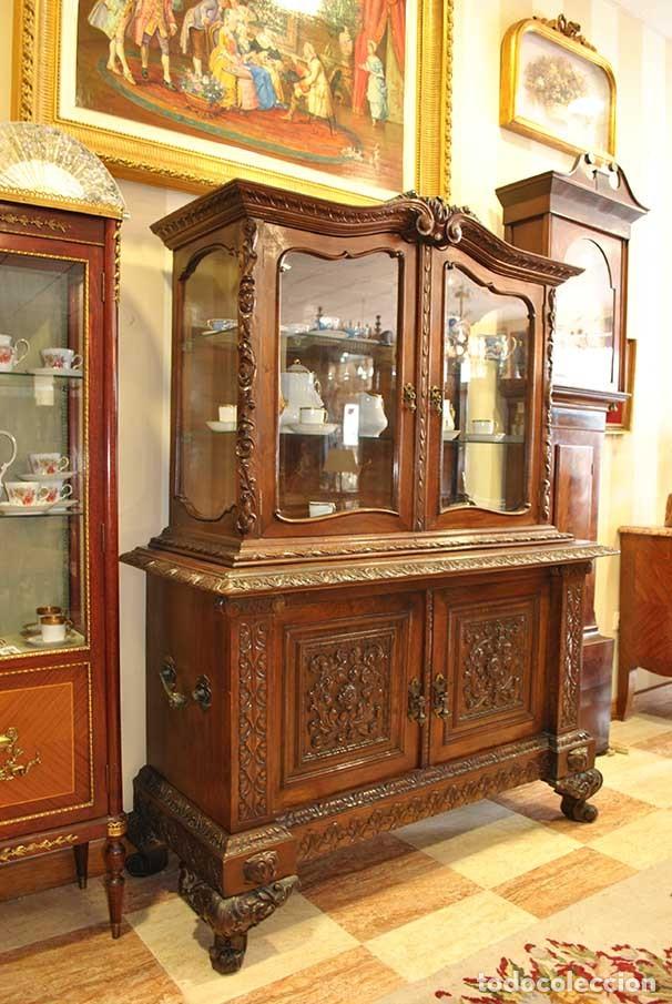 Antig&uuml;edades: VITRINA ANTIGUA TALLADA - Foto 5