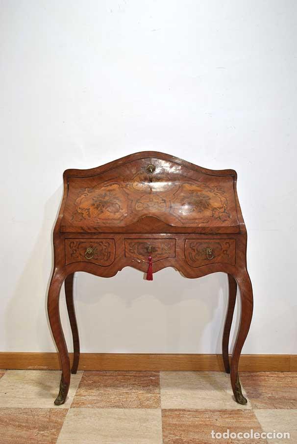 Antig&uuml;edades: ESCRITORIO SECRETER MARQUETER&Iacute;A - Foto 1