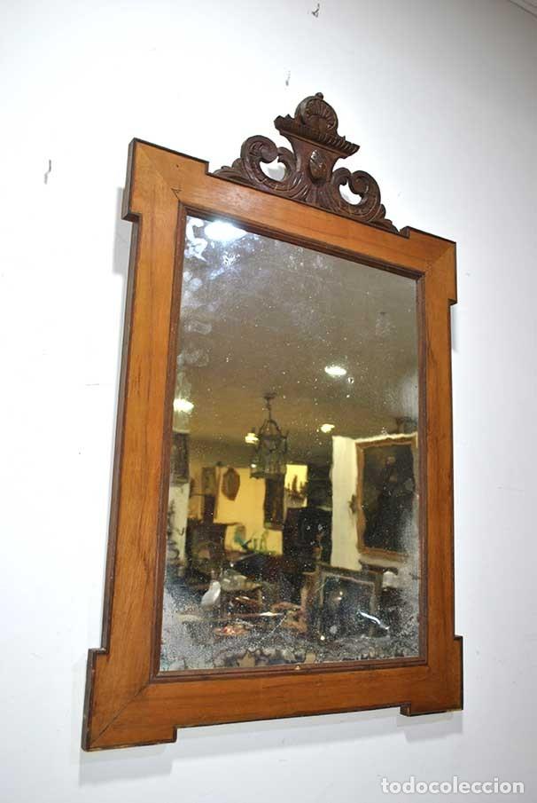 Antig&uuml;edades: ESPEJO ALFONSINO DE MADERA TALLADA - Foto 2