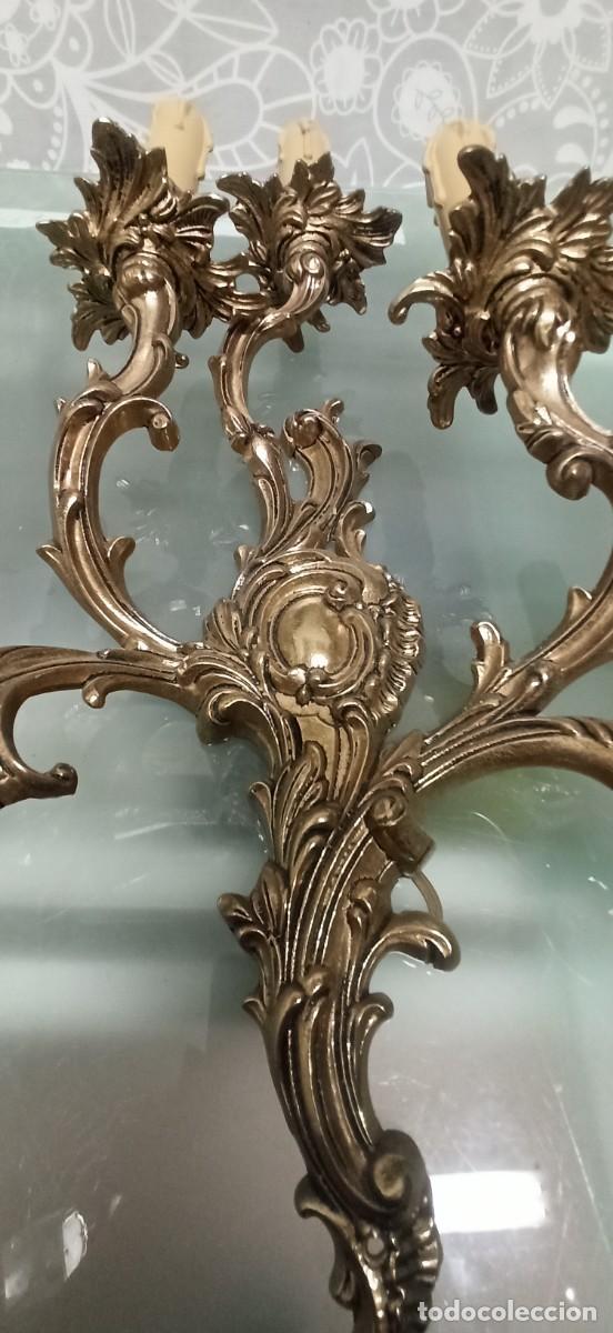 Antig&uuml;edades: Aplique bronce cinco brazos. - Foto 2