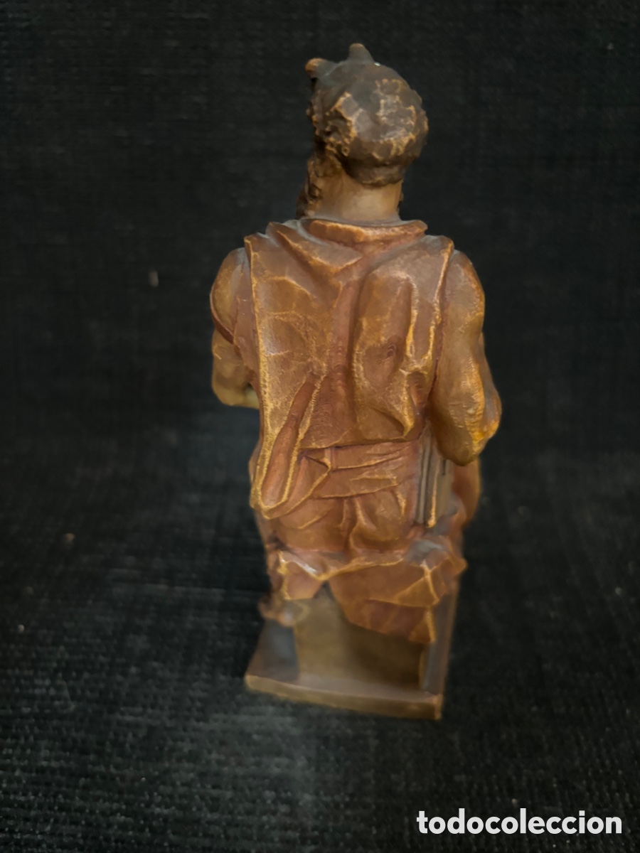 Antig&uuml;edades: Talla en madera Moises - Foto 2