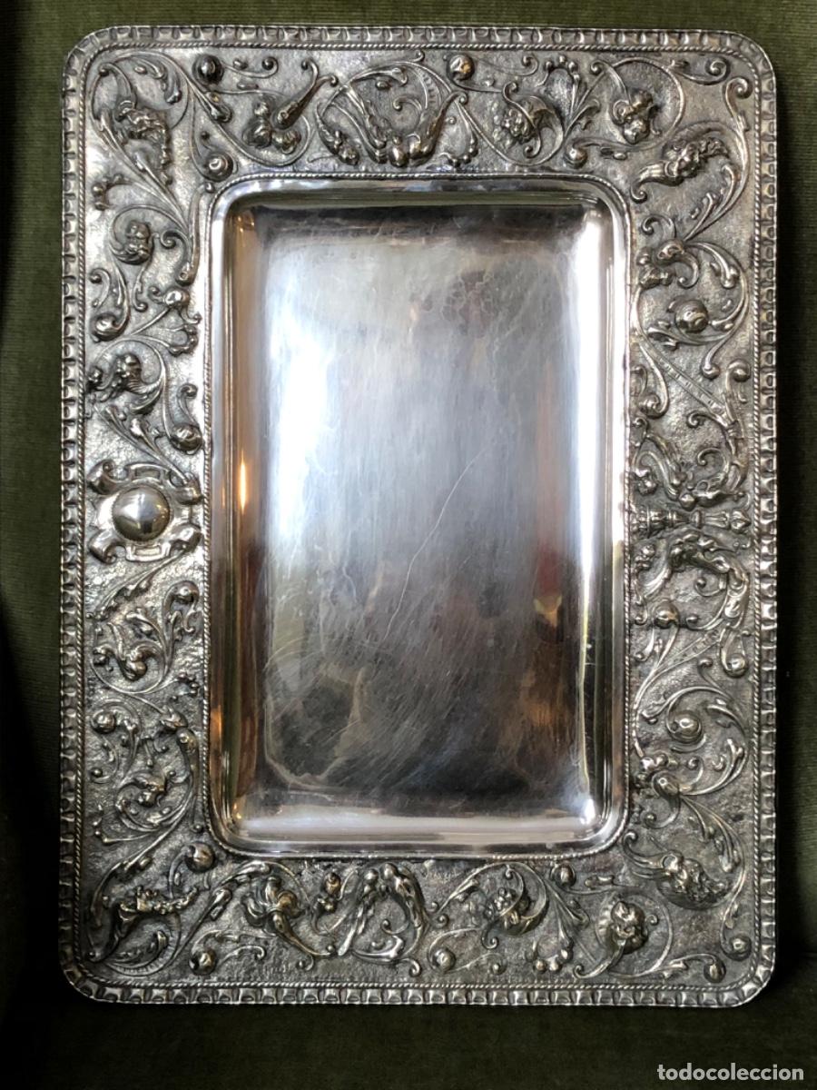Antig&uuml;edades: Bandeja antigua plata - Foto 1