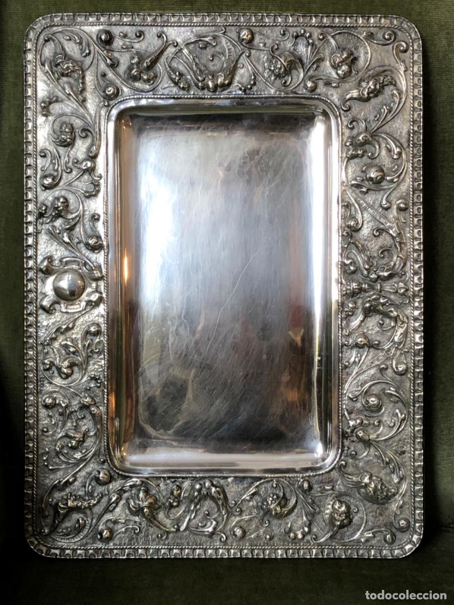 Antig&uuml;edades: Bandeja antigua plata - Foto 3