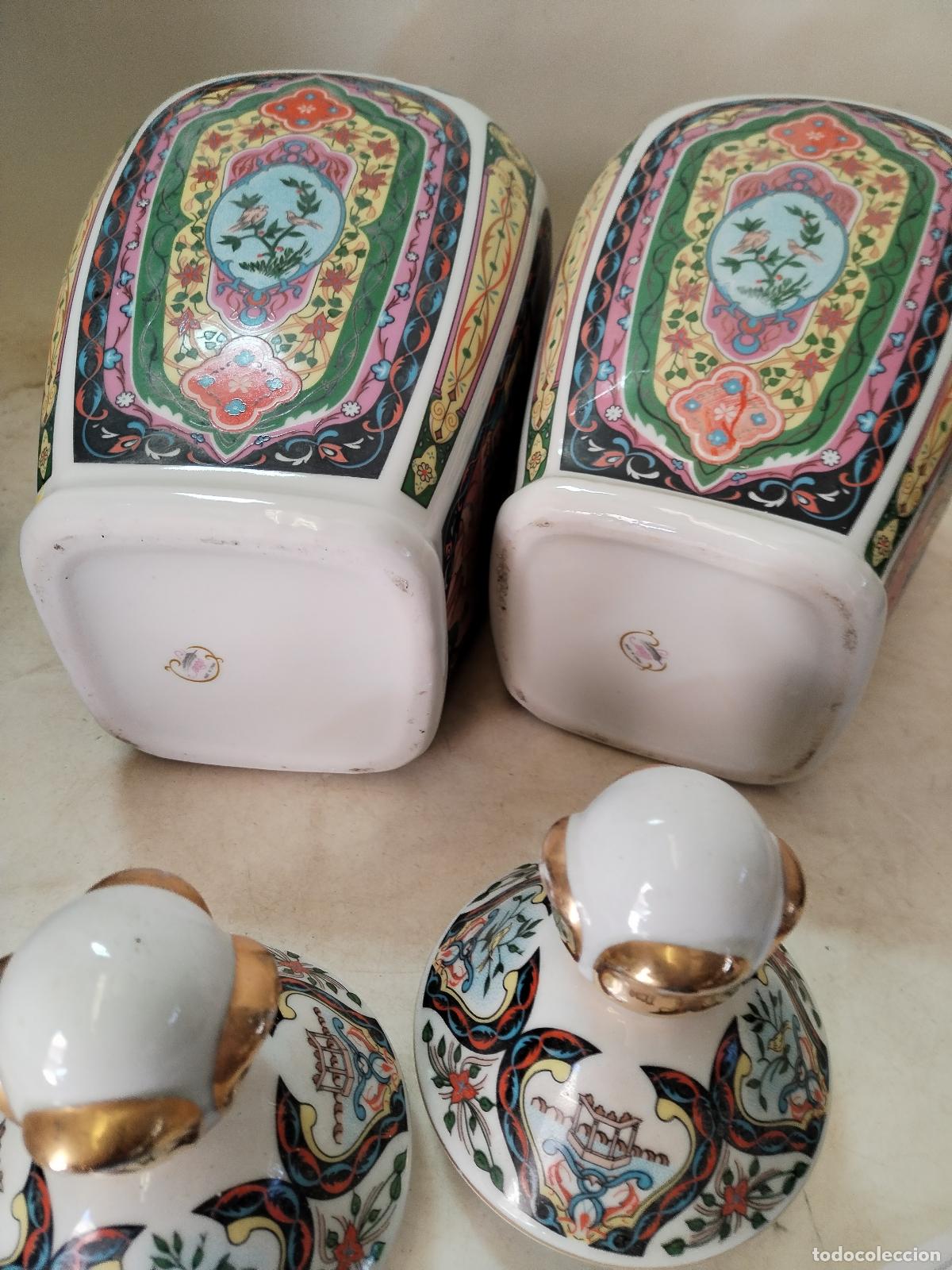 Antig&uuml;edades: 2 jarrones urnas tibor marca sambo - Foto 2