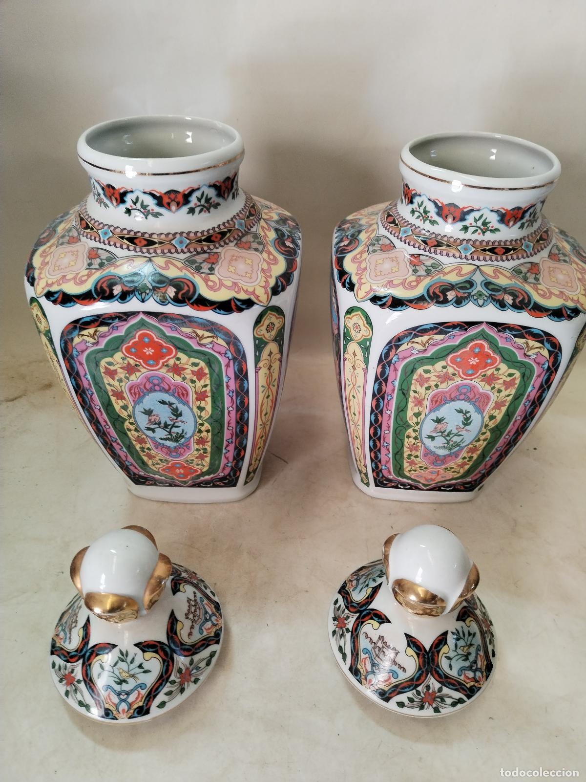 Antig&uuml;edades: 2 jarrones urnas tibor marca sambo - Foto 4