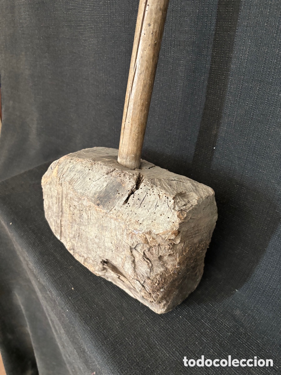 Antig&uuml;edades: Mazo de madera - Foto 2