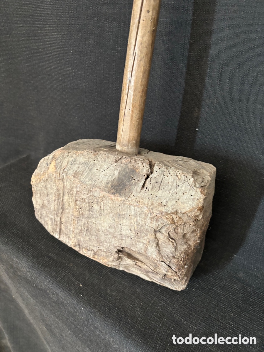 Antig&uuml;edades: Mazo de madera - Foto 3