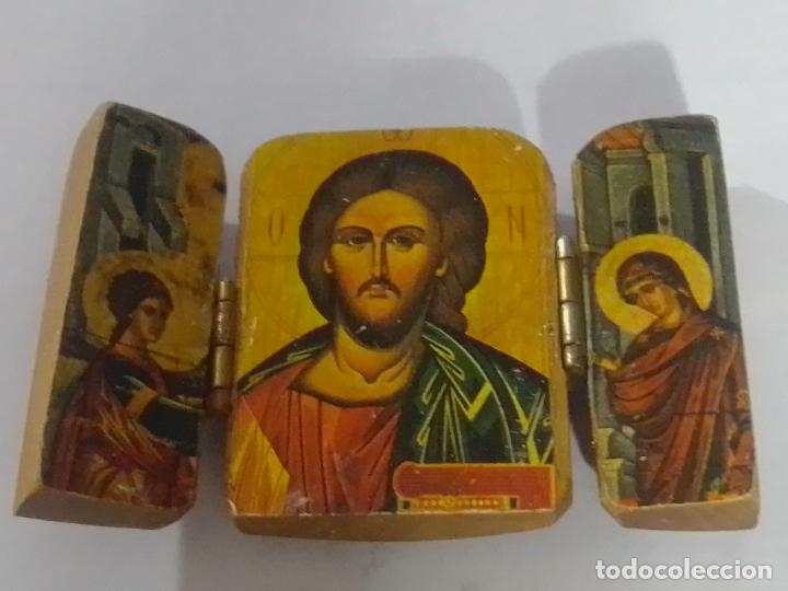 Antig&uuml;edades: Peque&ntilde;a Capilla de Viaje de Madera - Foto 1