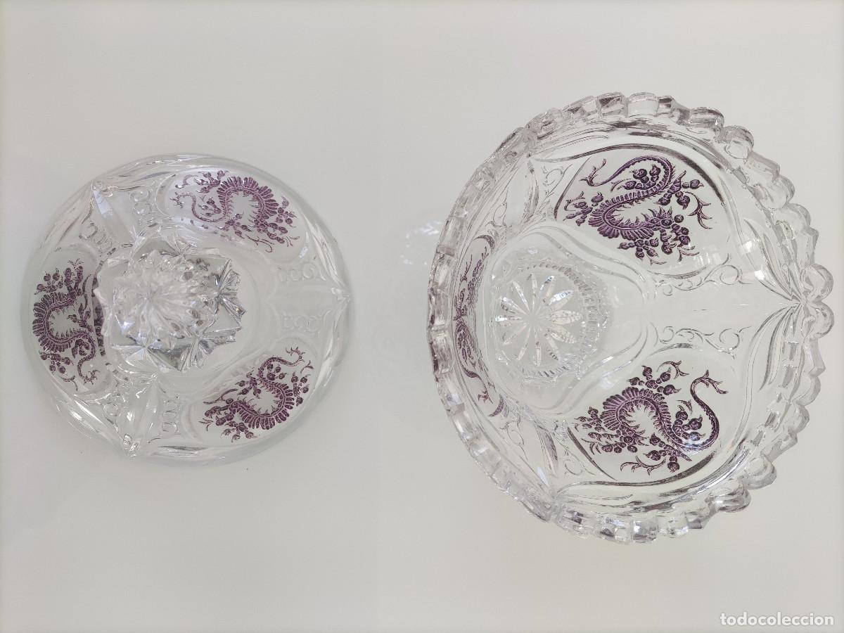 Antig&uuml;edades: Bombonera de cristal tallado - Foto 2