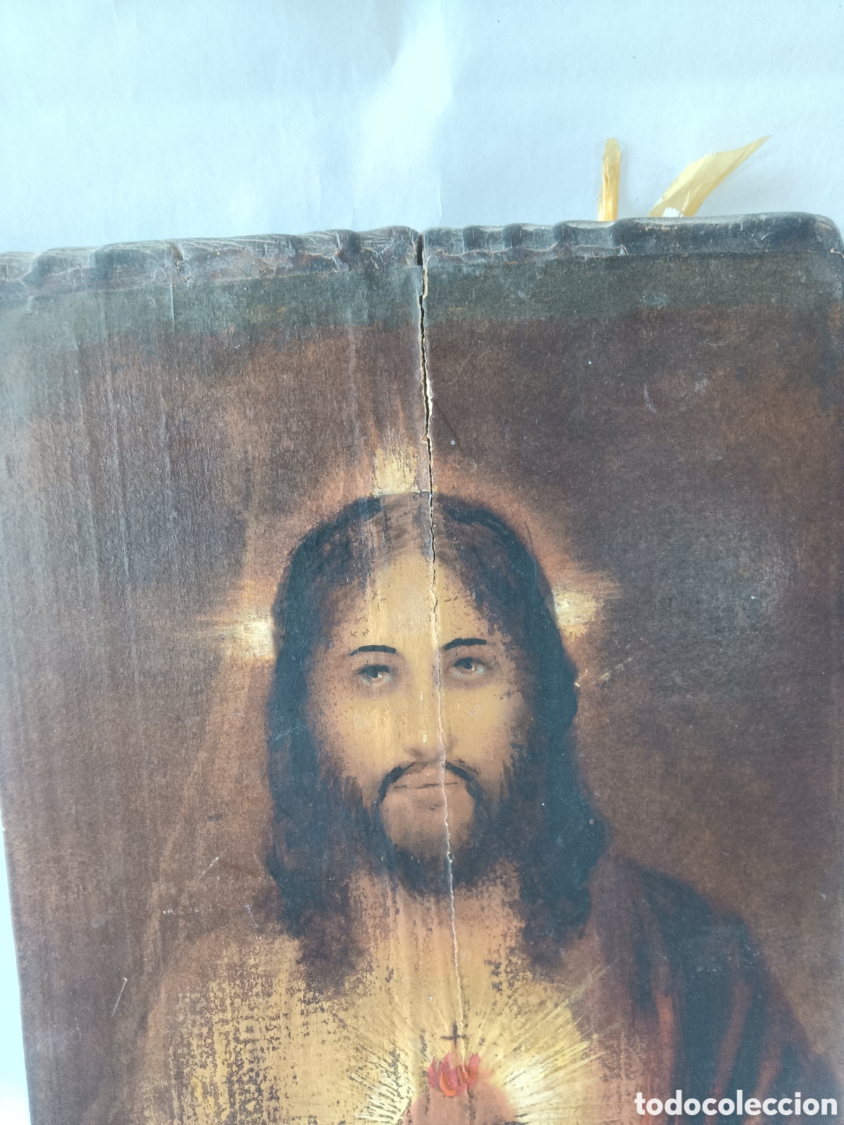 Antig&uuml;edades: Antiguo retablo coraz&oacute;n de jes&uacute;s - Foto 4