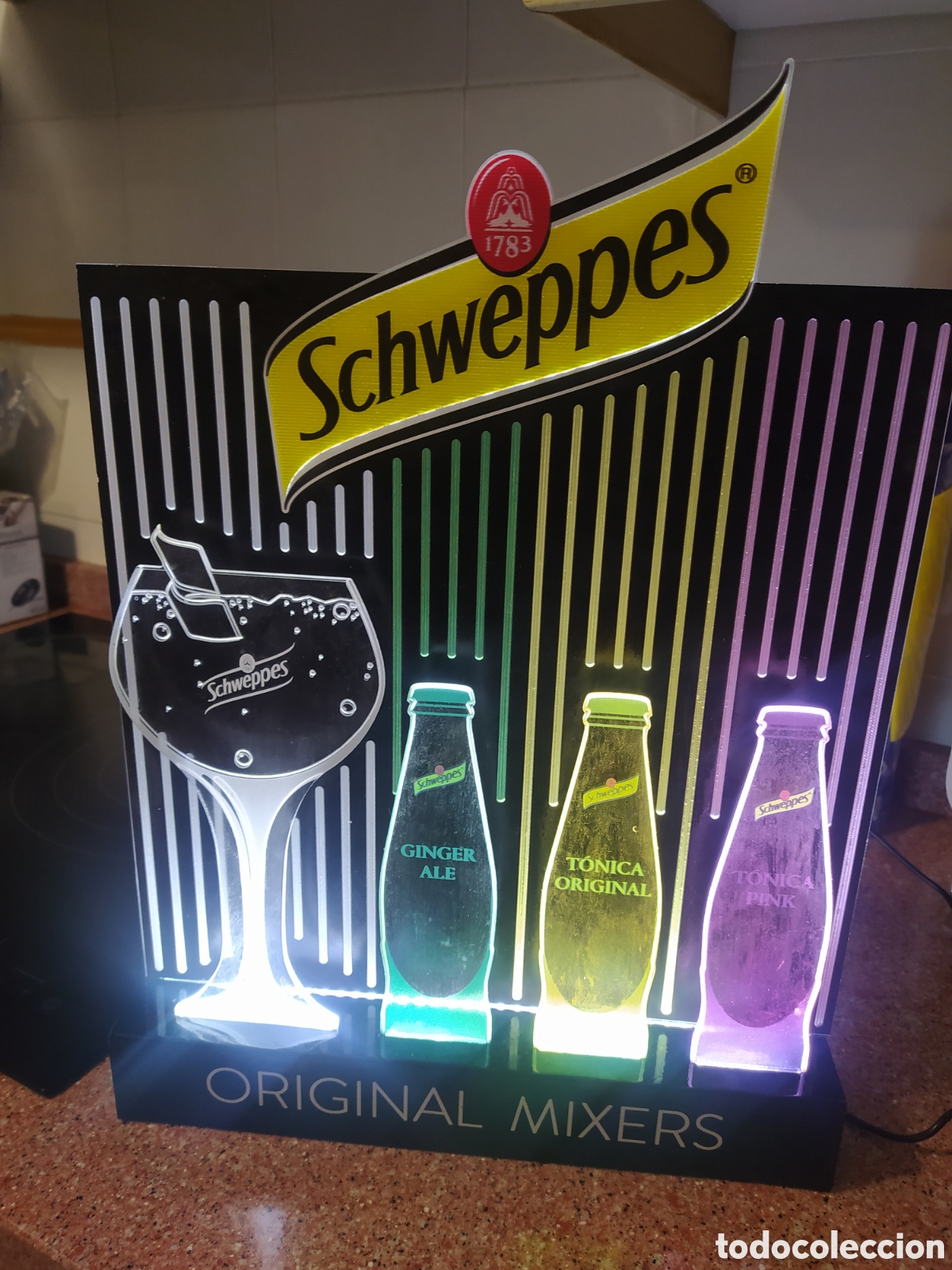 Antig&uuml;edades: Cartel luminoso schweppes - Foto 2