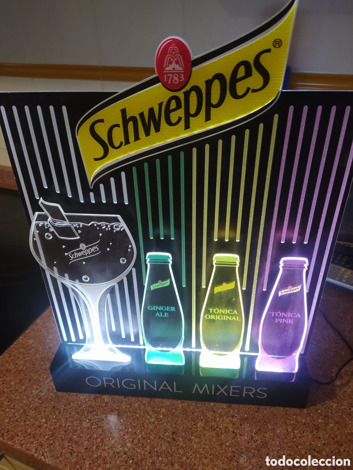 Antig&uuml;edades: Cartel luminoso schweppes - Foto 3