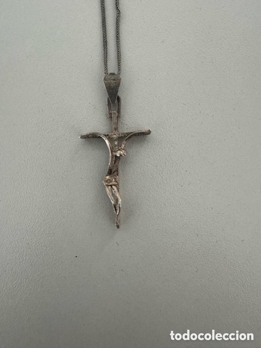 Antig&uuml;edades: Cadena plata y cruz - Foto 2