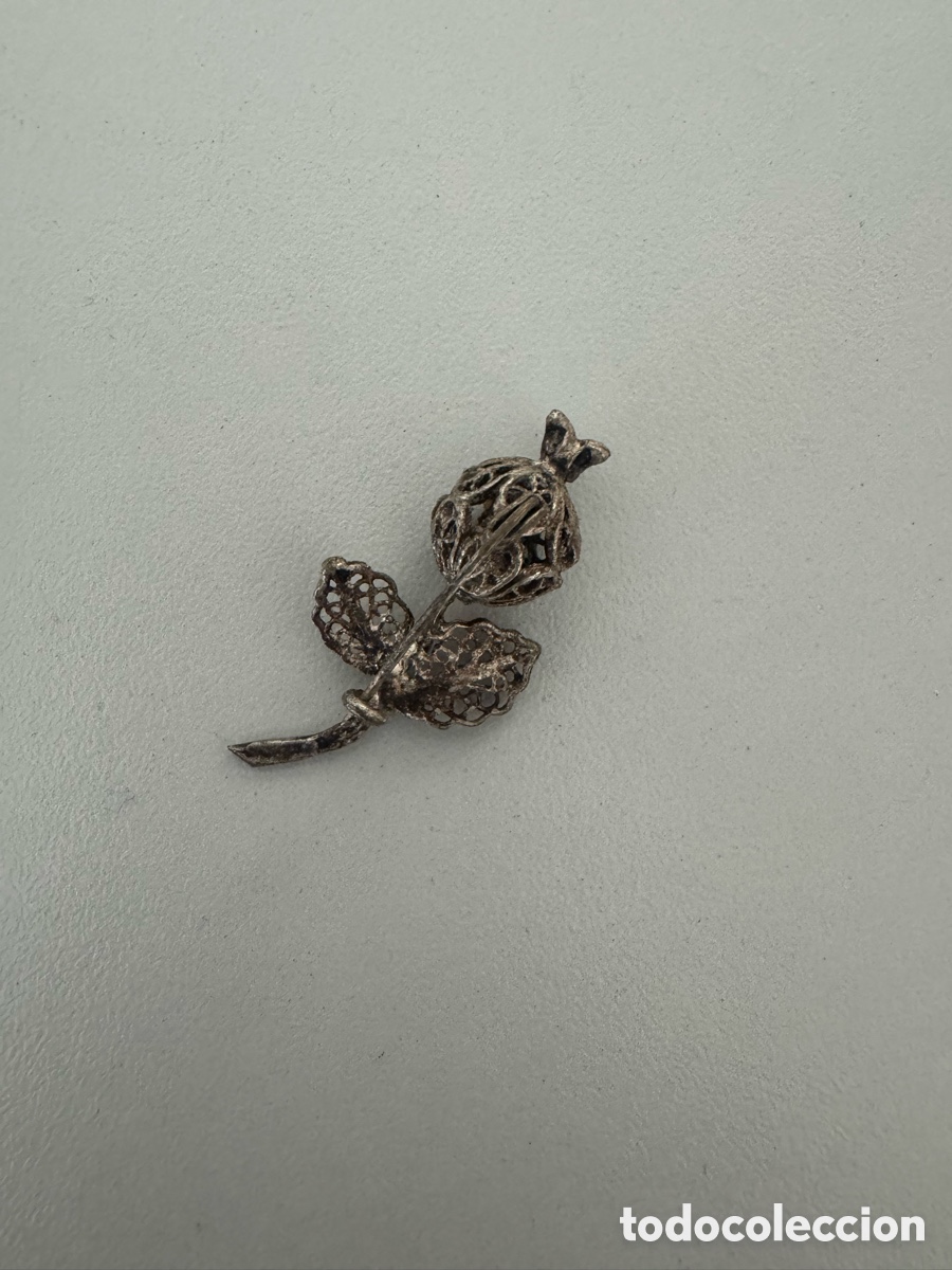 Antig&uuml;edades: ANTIGUO BROCHE FILIGRANA PLATA GRANADA - Foto 2