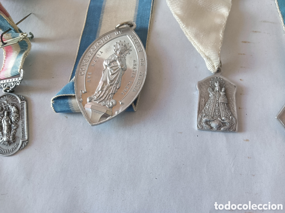 Antig&uuml;edades: Lote de medallas religiosas - Foto 6