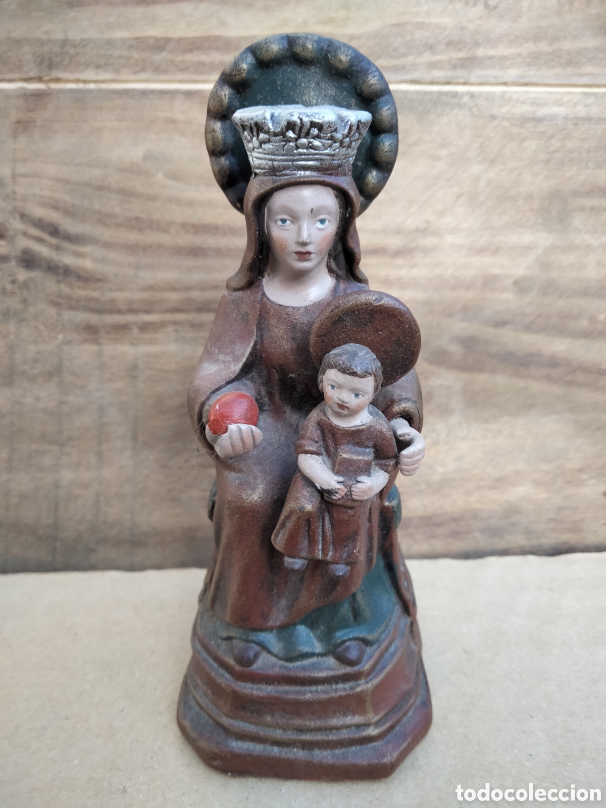 Antig&uuml;edades: Escultura Virgen de la Arrixaca terracota numerada insalud, aniversario 25 a&ntilde;os, numerada 64 Murcia,