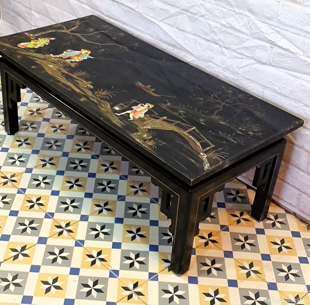 Antig&uuml;edades: Mesa de centro china lacada - Foto 3