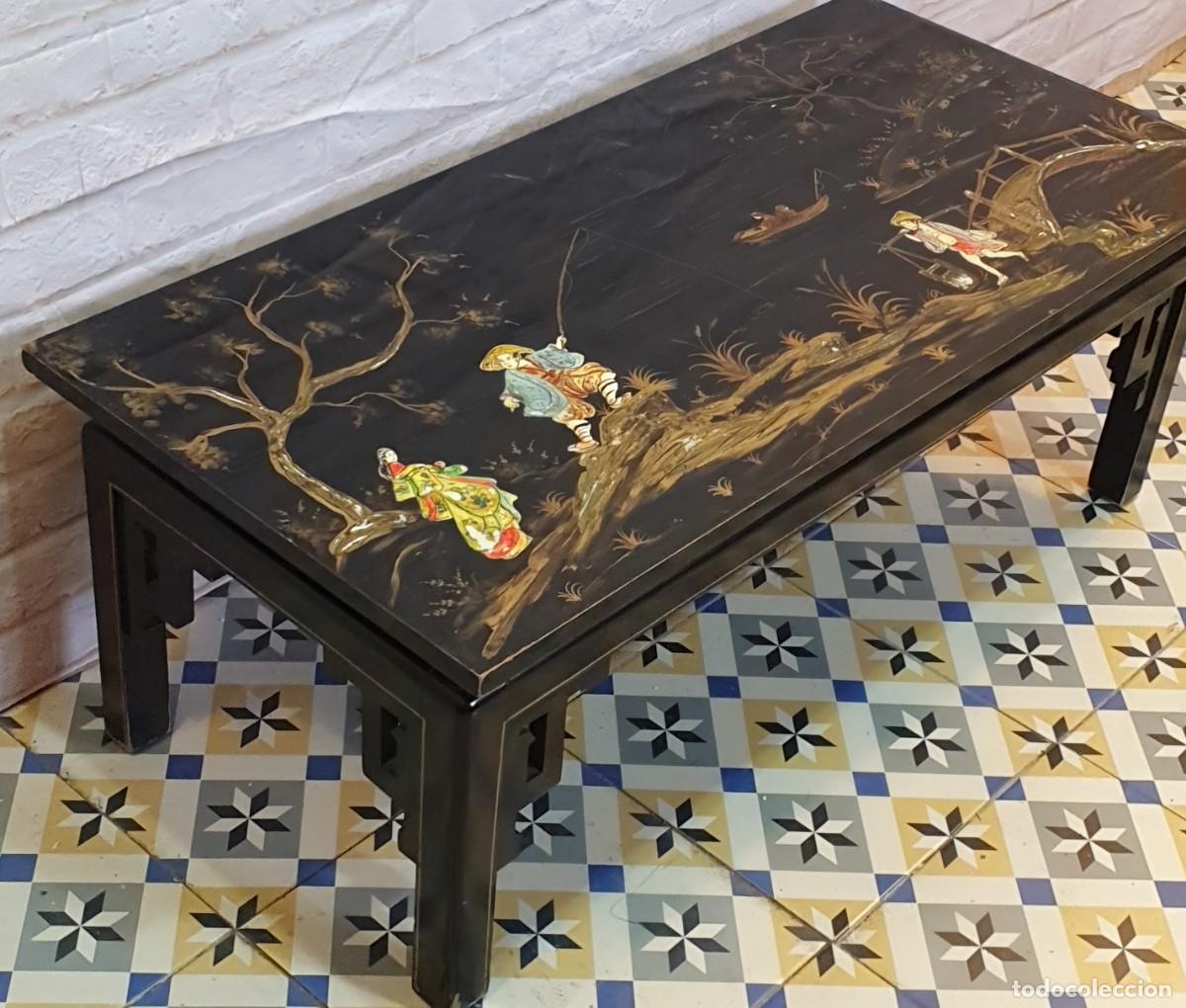 Antig&uuml;edades: Mesa de centro china lacada - Foto 4