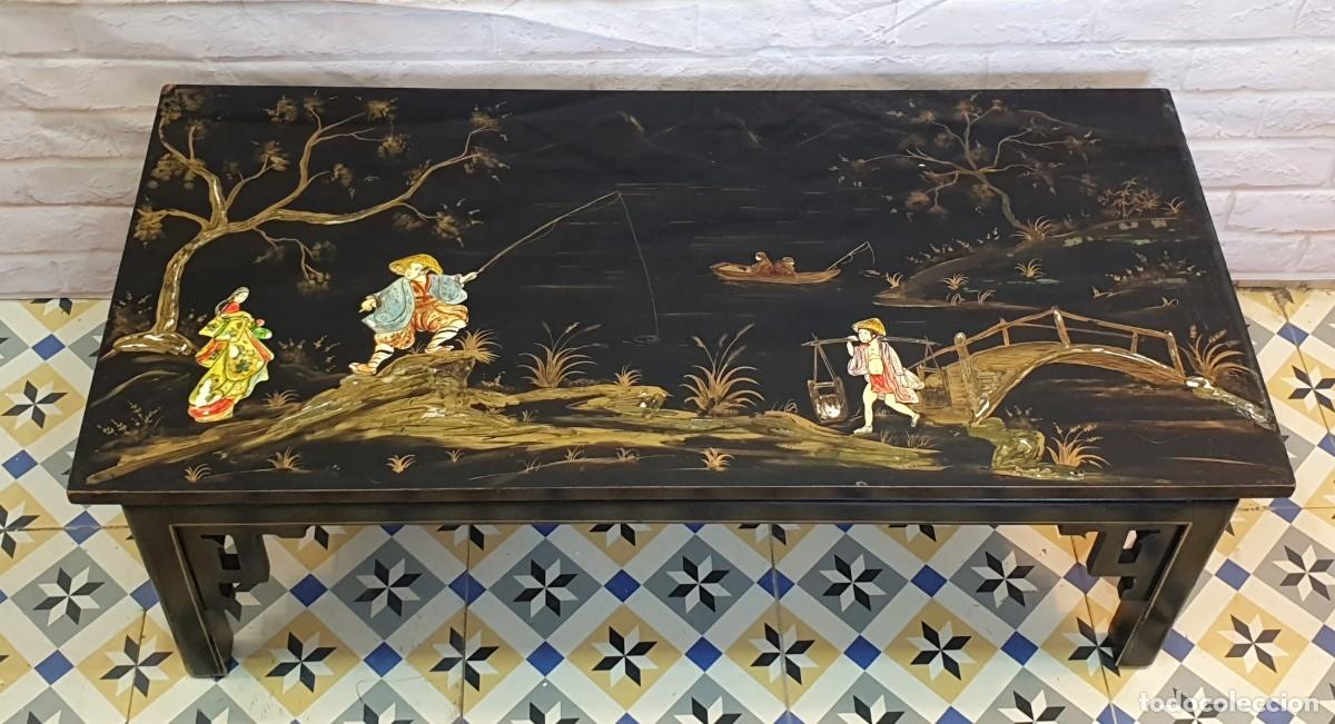 Antig&uuml;edades: Mesa de centro china lacada - Foto 5
