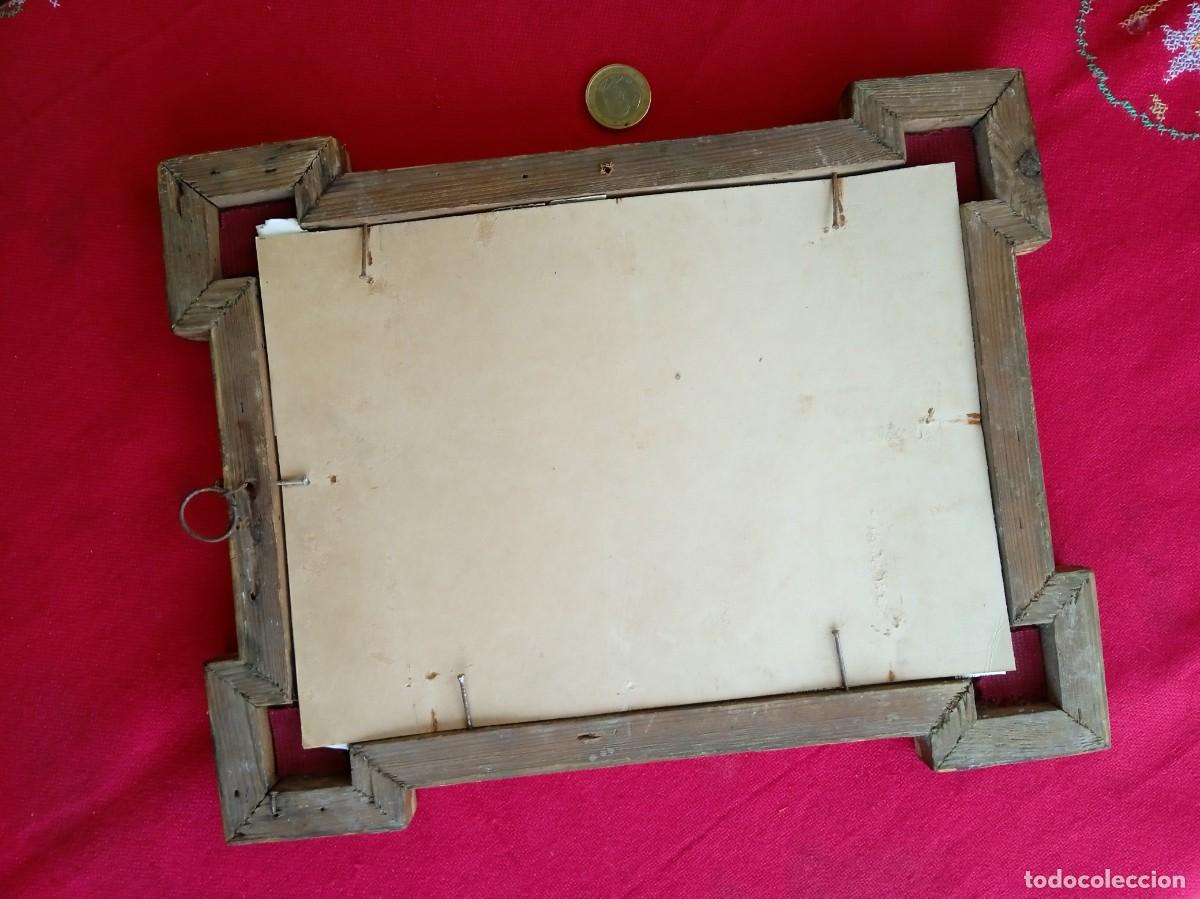 Antig&uuml;edades: Marco antiguo con l&aacute;mina religiosa - Foto 2