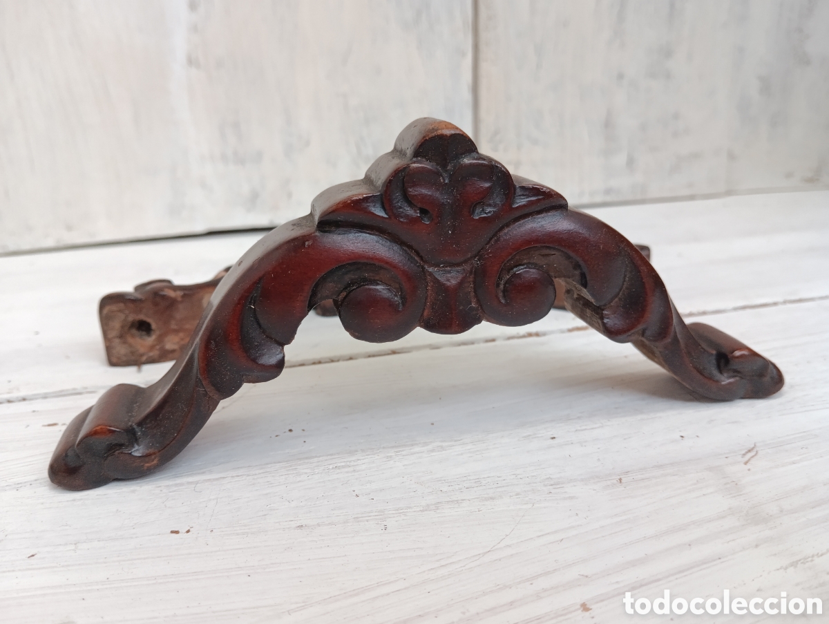 Antig&uuml;edades: Pareja Copetes Silla Madera Restaurar. - Foto 2