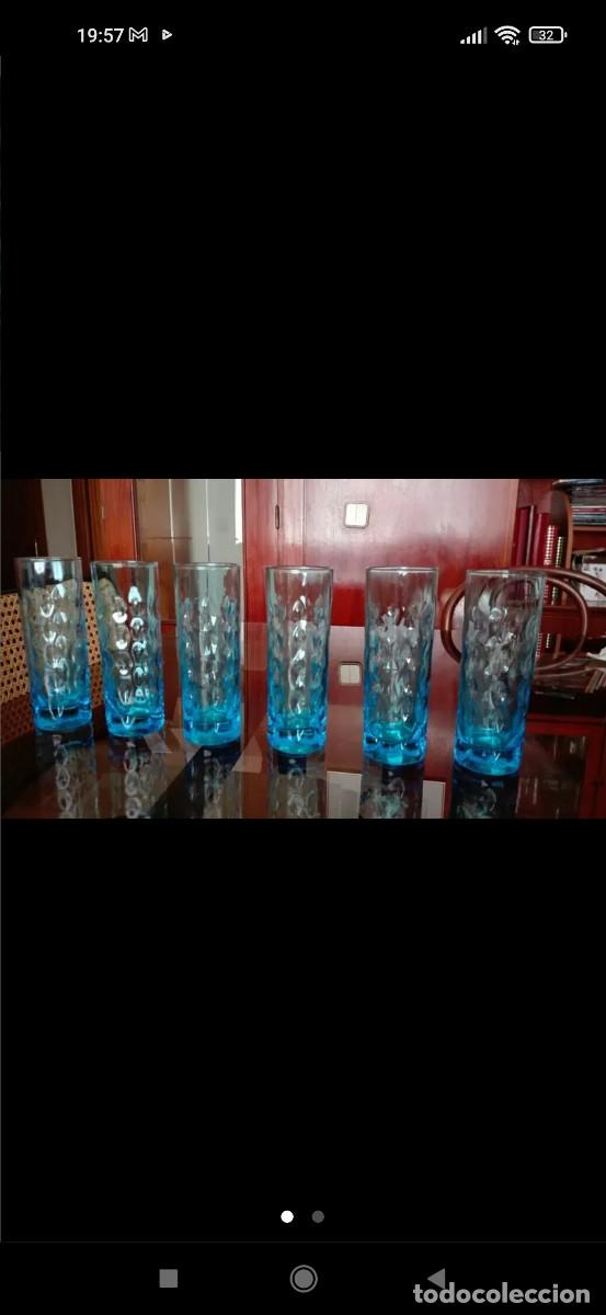 Antig&uuml;edades: 6 vasos Vintage de cristal - Foto 1