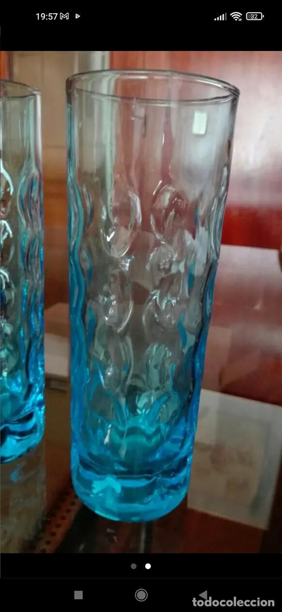 Antig&uuml;edades: 6 vasos Vintage de cristal - Foto 2