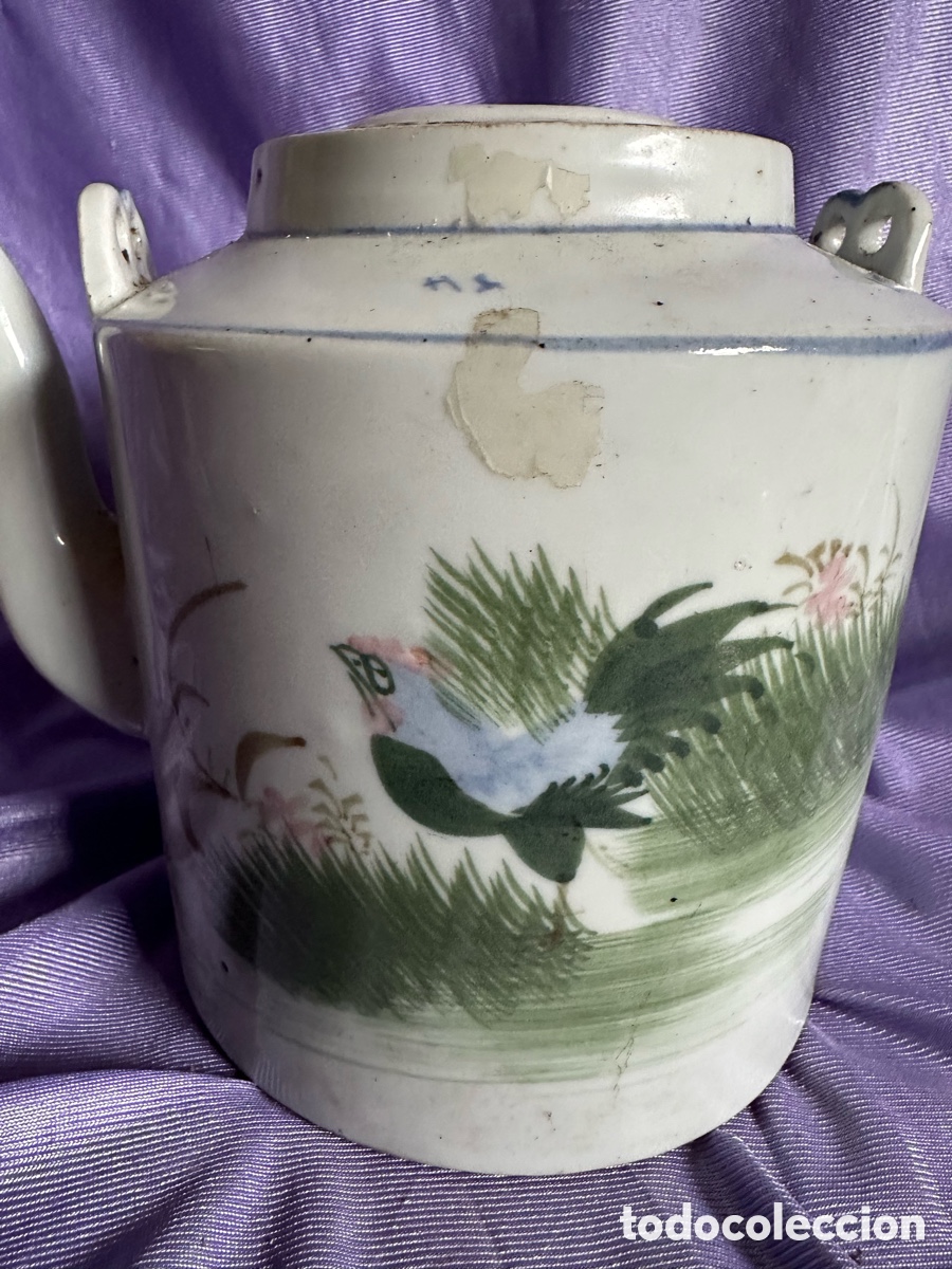 Antig&uuml;edades: Tetera jarr&oacute;n porcelana china - Foto 4