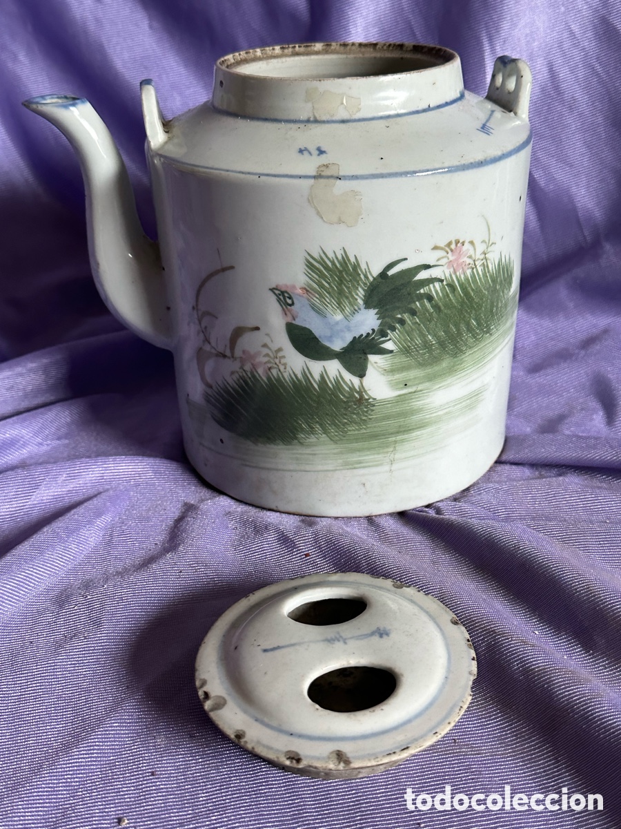 Antig&uuml;edades: Tetera jarr&oacute;n porcelana china - Foto 17