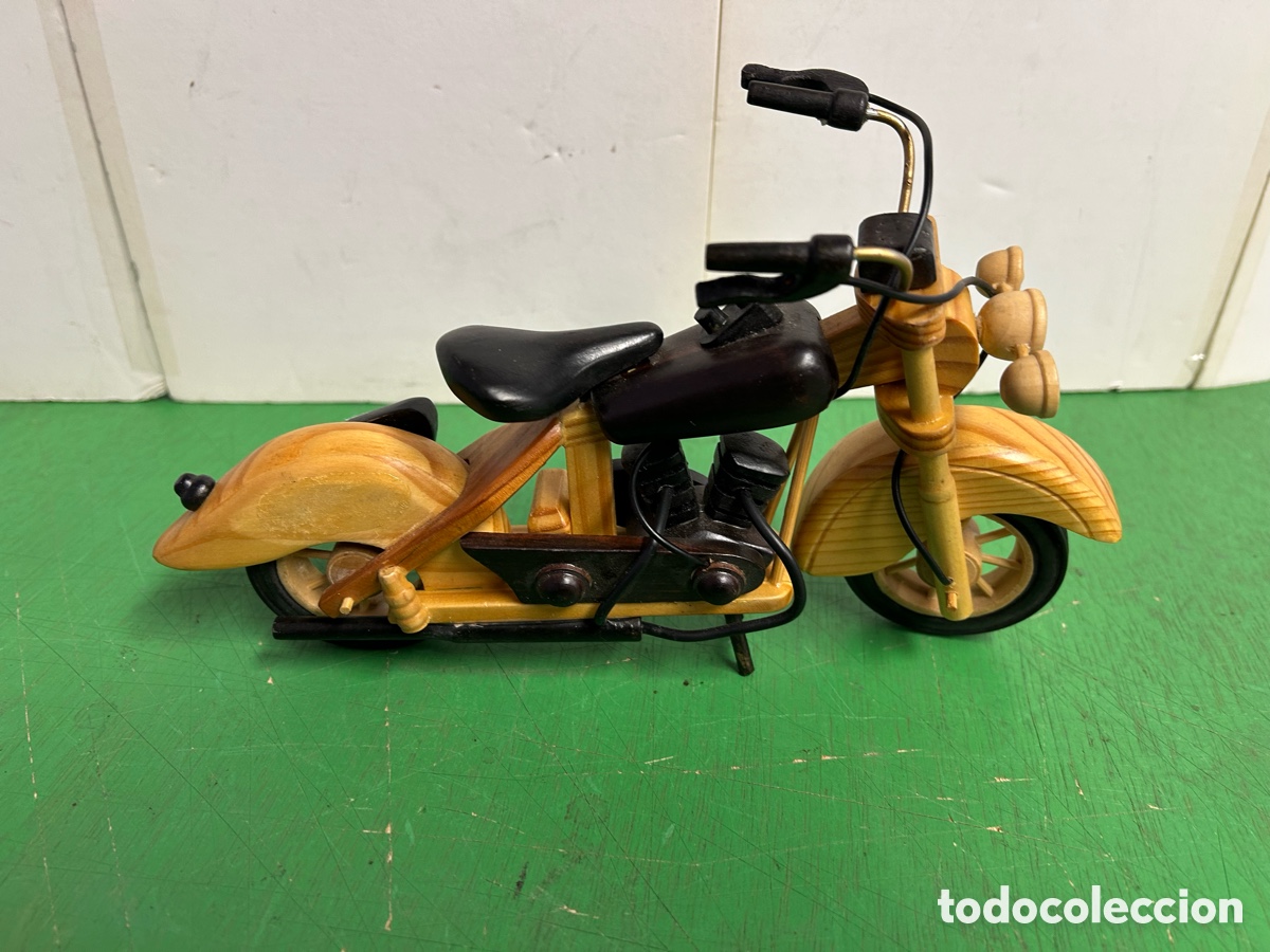 Antig&uuml;edades: MOTO DE MADERA DECORACI&Oacute;N - Foto 3