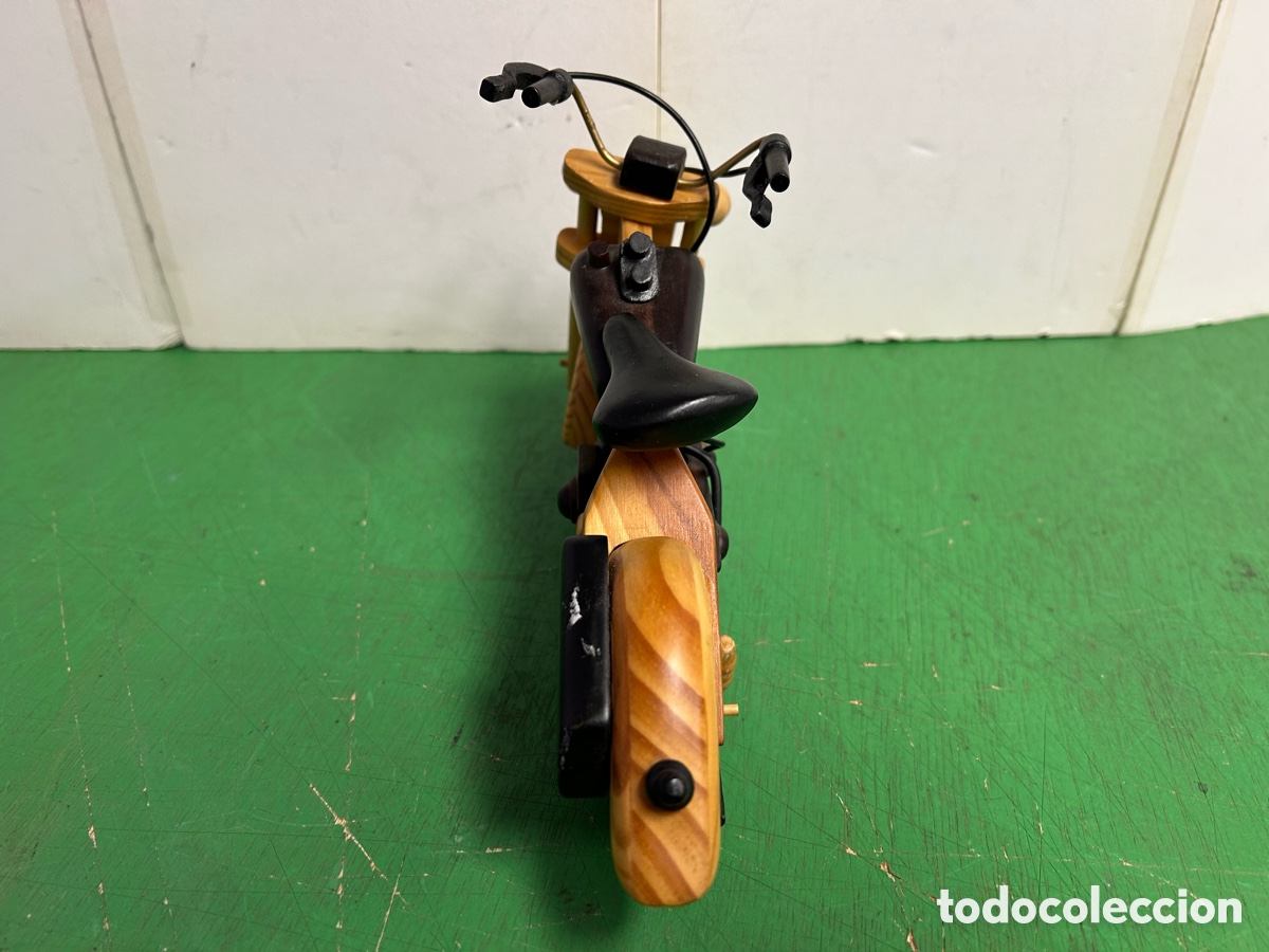 Antig&uuml;edades: MOTO DE MADERA DECORACI&Oacute;N - Foto 4