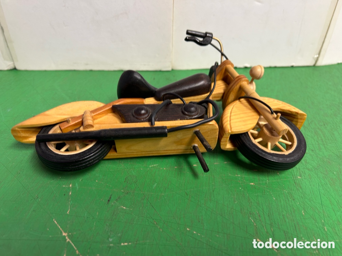 Antig&uuml;edades: MOTO DE MADERA DECORACI&Oacute;N - Foto 5