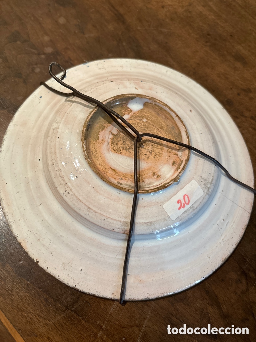 Antig&uuml;edades: Plato de Teruel siglo XVIII - Foto 4