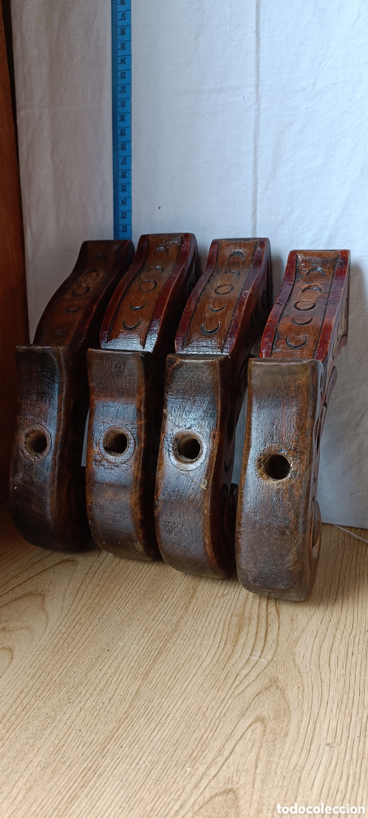 Antig&uuml;edades: Madera, tallada. Ideal para soportes - Foto 2