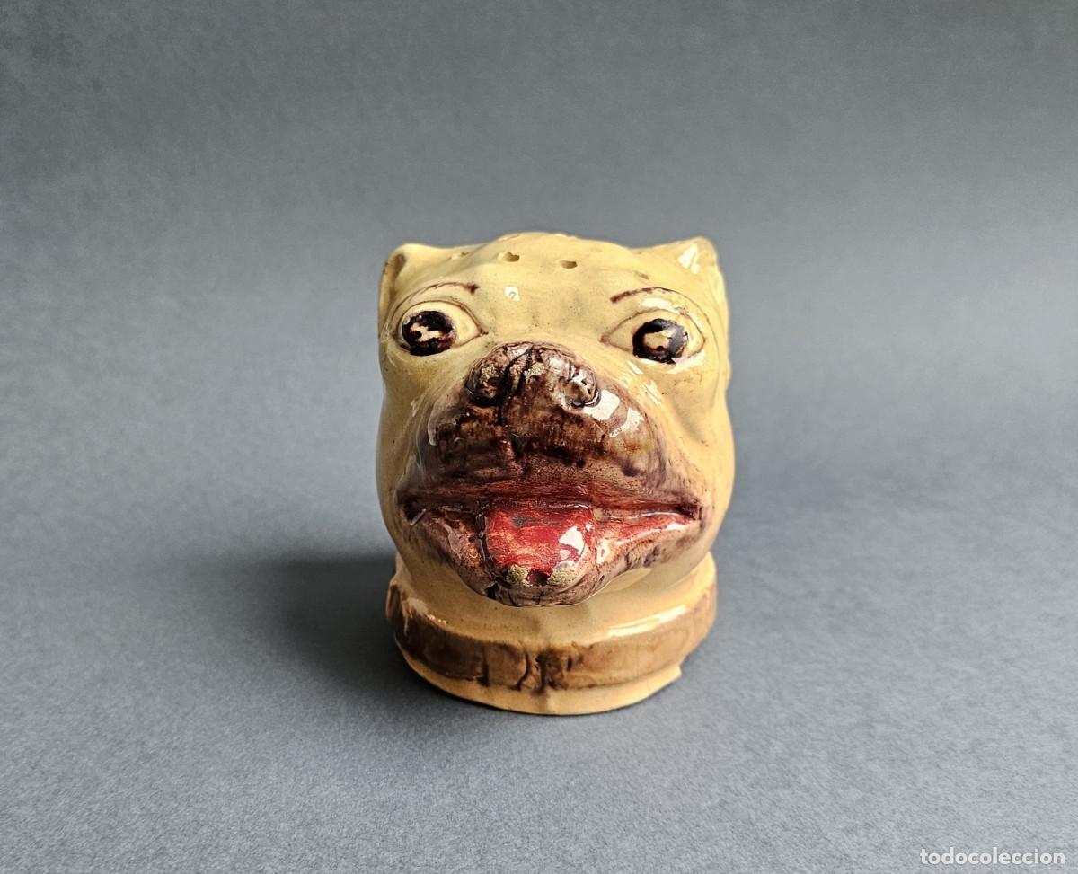 Antig&uuml;edades: ANTIGUO PALILLERO CON FORMA DE CABEZA DE PERRO - Foto 2