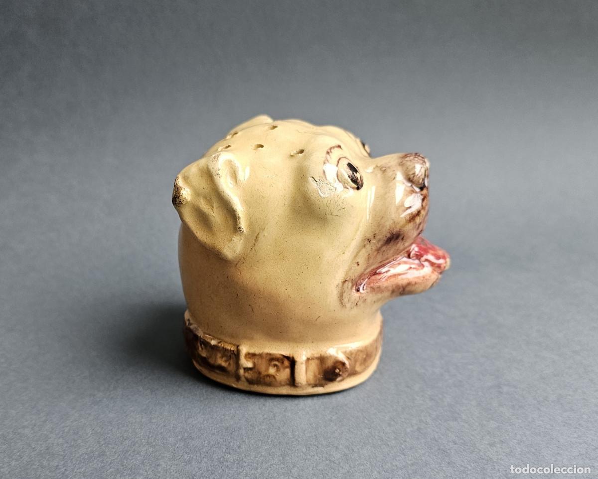 Antig&uuml;edades: ANTIGUO PALILLERO CON FORMA DE CABEZA DE PERRO - Foto 3