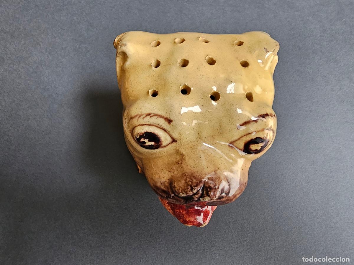 Antig&uuml;edades: ANTIGUO PALILLERO CON FORMA DE CABEZA DE PERRO - Foto 5