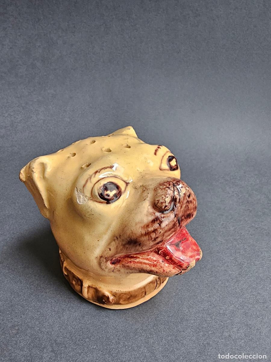 Antig&uuml;edades: ANTIGUO PALILLERO CON FORMA DE CABEZA DE PERRO - Foto 6